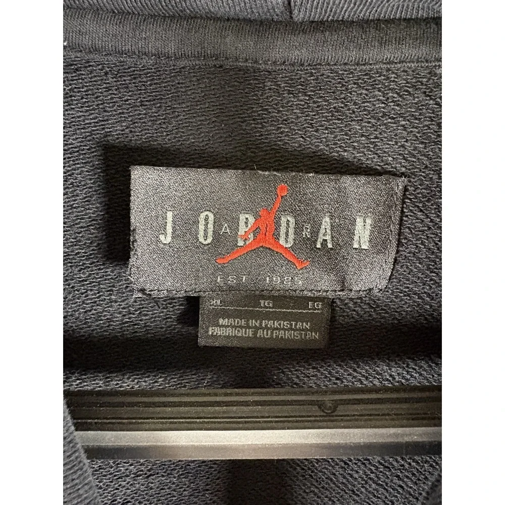 Nike Air Jordan Sport DNA Graphic Print Hoodie Sweatshirt Black Men's Size XXL
